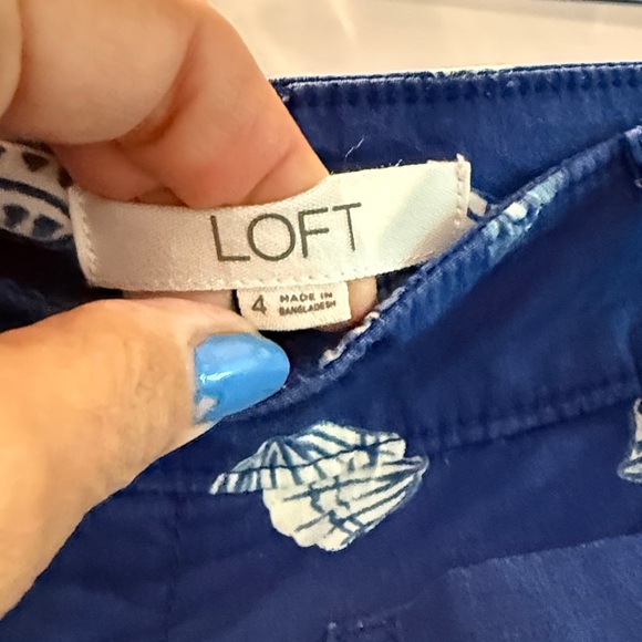 Blue Seashell Cropped Wide-Leg Pants - Picture 2 of 6